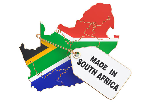 Made in South Africa concept, 3D rendering