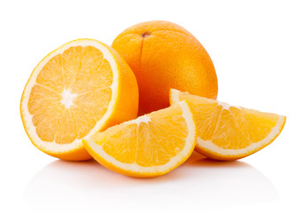 Fototapeta na wymiar Fresh Orange fruit isolated on white background