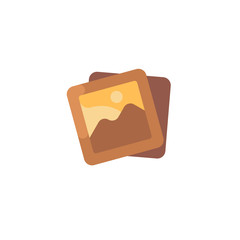 Picture gallery flat icon. Image album pictogram