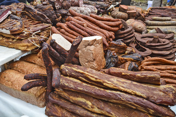 Fresh and dried sausages and other products