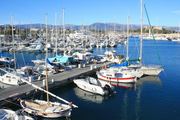 Port Vauban, Port de plaisance à Antibes, Cote d'Azur, France
