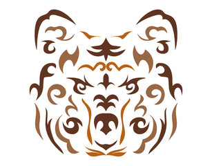 Tribal bear illustration