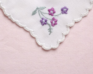 Pastel needlecraft with copy space