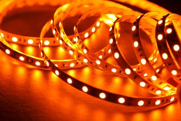 Diode strip with warm light.
