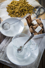 Flores de manzanilla silvestre para la preparación de infusiones y bebidas calientes