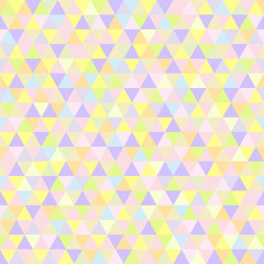 Seamless triangle pattern. Abstract geometric wallpaper of the surface. Cute background. Light colors. Print for polygraphy, posters, t-shirts and textiles. Beautiful texture. Doodle for design
