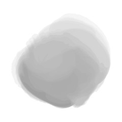 Watercolor spot. Aquarelle blotch on isolated background. Watercolour splotch. Grey blur stain. Abstract background. Backdrop for design. Greeting card. Art creation. Doodle for any inscriptions