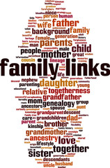 Family links word cloud