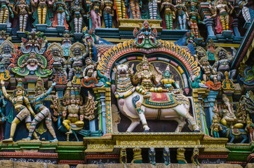 Meenakshi hindu temple in Madurai,