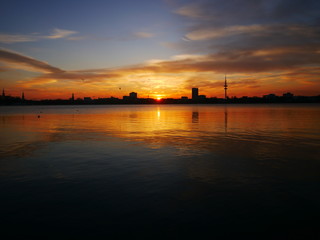 Fototapeta na wymiar Hamburg Sunset