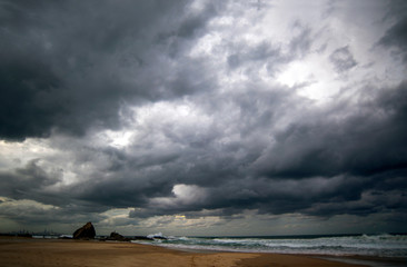 Storm on the Gold Coast beach