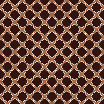 Seamless vintage moroccan lattice trellis pattern background in earthy tones