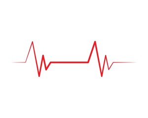 heart beat line vector