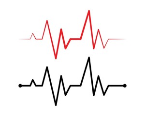 heart beat line vector