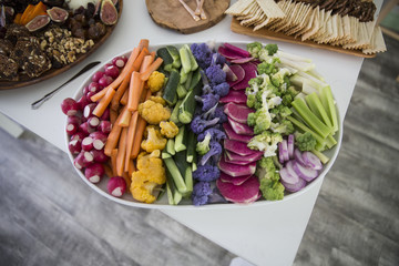 A rainbow vegetable platter