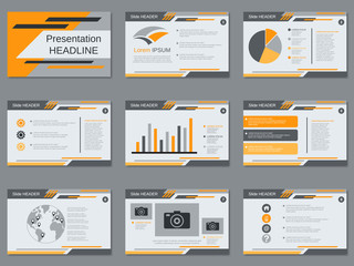 Fototapeta na wymiar Professional business presentation, slide show vector design template