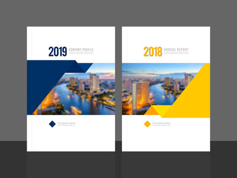 Corporate cover design for annual report and company profile, magazine, flyer or booklet. Business brochure template layout. A4 cover vector EPS-10 sample image with Gradient Mesh.