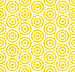 Zomer achtergrond cirkel streeppatroon naadloze geel en wit.
