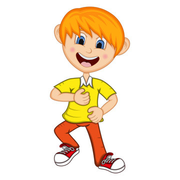 Boy Cartoon with Dancing pose