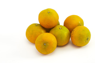 Orange on a white background