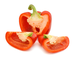 Red pepper isolated on white background