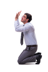 Businessman isolated on the white background