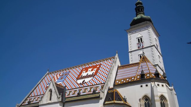 St Mark's Church in Zagreb, Croatia, located at St Mark's square, the political center of Croatia and main attraction to tourist visiting Zagreb.