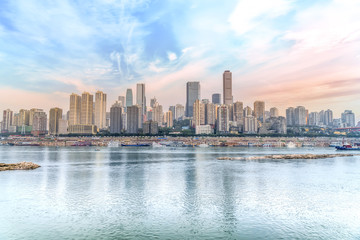 Fototapeta na wymiar Urban architectural landscape and skyline in Chongqing