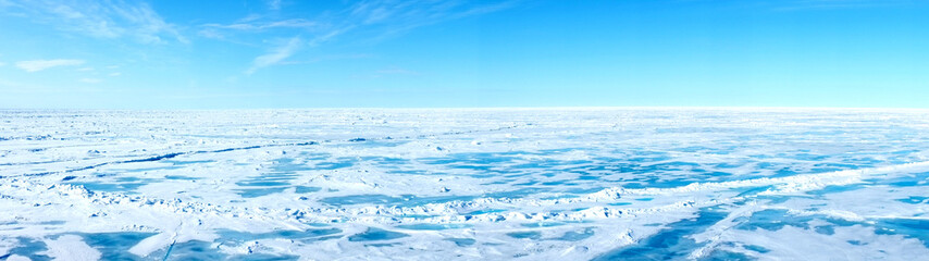 The North Pole, A panorama of the Geographic North Pole under threat of global warming