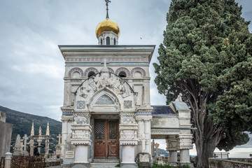 Orthodox cemetery of the French city of Menton
