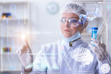 Woman doctor in telemedicine mhealth concept