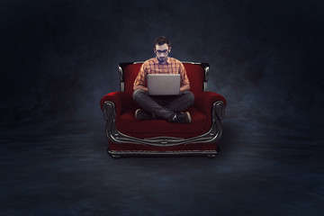 Man with laptop