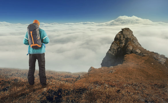 Hiker with backpack