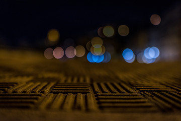 Night streets of the French city of Menton