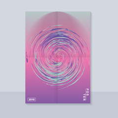 Abstract music poster with abstract shape. Futuristic abstract shape