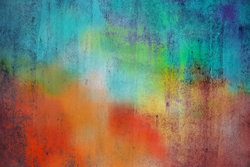 Abstract colorful cement wall texture and background. Grunge multicolored painted on concrete wall. High quality picture.
