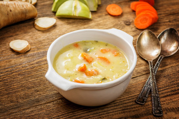 Hmemade vegetables soup