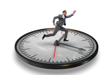 Businessman in time management concept