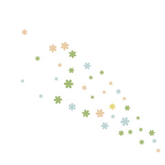 Delicate Floral Pattern with Simple Small Flowers for Greeting Card or Poster. Naive Daisy Flowers in Primitive Style. Vector Background for Spring or Summer Design.
