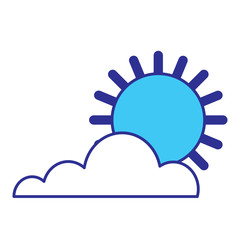 sun cloud weather summer hot forecast vector illustration