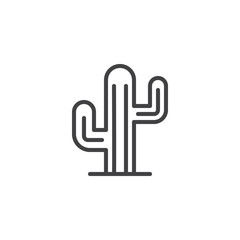 Cactus outline icon. linear style sign for mobile concept and web design. Mexican cactus simple line vector icon. Symbol, logo illustration. Pixel perfect vector graphics © alekseyvanin