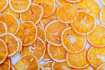 Pattern arranged with dried orange slices