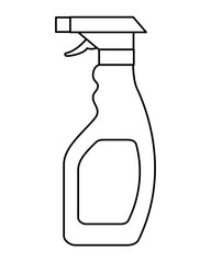 plastic bottle spray hygiene cleaning vector illustration outline image
