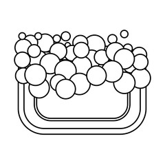 soap foam bubbles clean hygiene icon vector illustration outline image