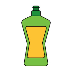 plastic bottle detergent for dishwashing liquid cleaning laundry vector illustration