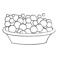 basin container foam bubbles clean vector illustraion sketch image graphic
