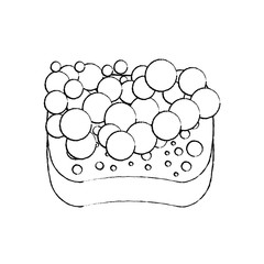 sponge bubbles foam soap vector illustration sketch image graphic