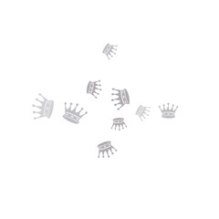 Fototapeta premium Elegant vector background with colored crowns. Simple gentle template for the card, invitation, printing. Fashionable decoration with beautiful crowns.