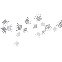 Elegant vector background with colored crowns. Simple gentle template for the card, invitation, printing. Fashionable decoration with beautiful crowns.