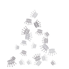 Elegant vector background with colored crowns. Simple gentle template for the card, invitation, printing. Fashionable decoration with beautiful crowns.